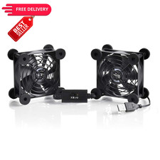 SCCCF Dual 80mm USB Speed Control Fan, 5V Portable Cooling 80MM DUAL FAN