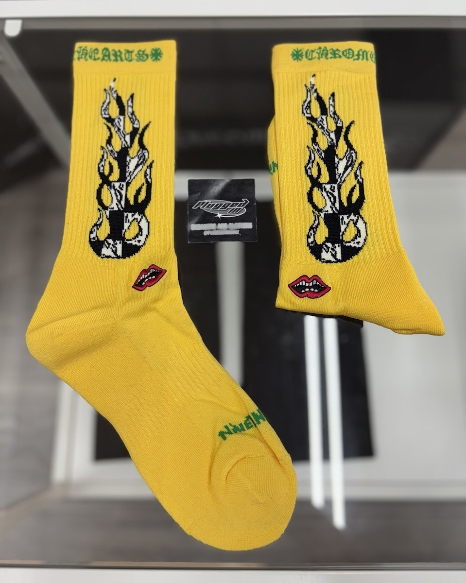 Size Small (4-6 US) - Chrome Hearts X Matty Boy Flame Socks