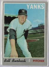 1970 TOPPS #167 BILL BURBACH - NEW YORK YANKEES