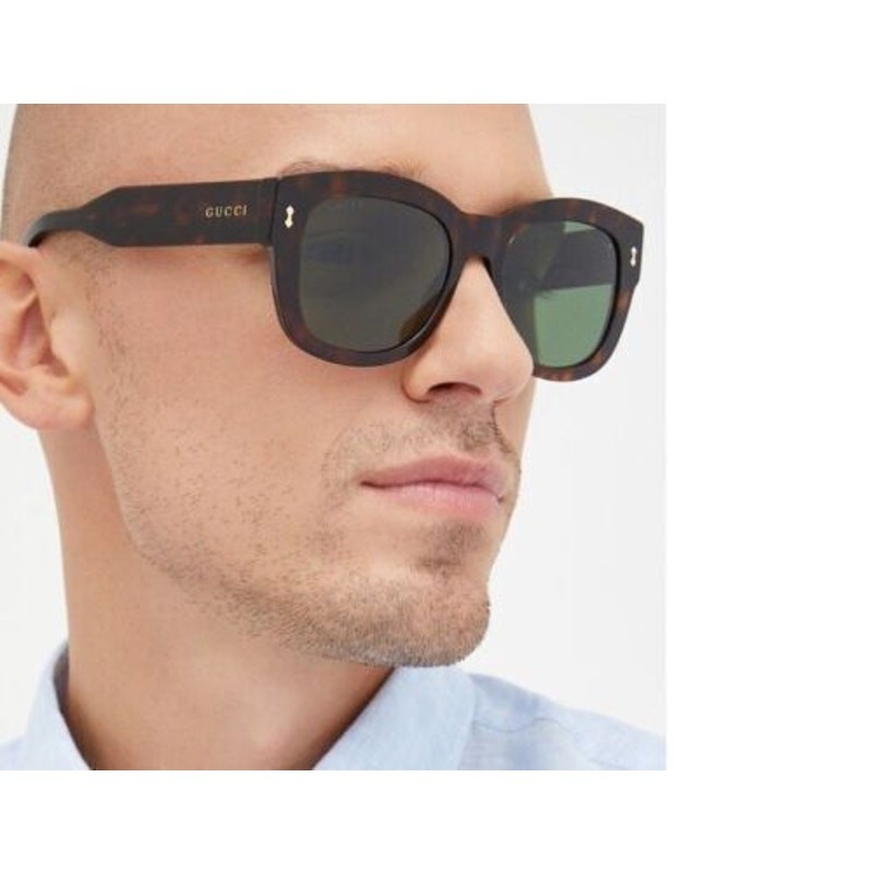 NEW Gucci Sunglasses GG1110S 002 Dark Havana / Green Unisex  display picture 3