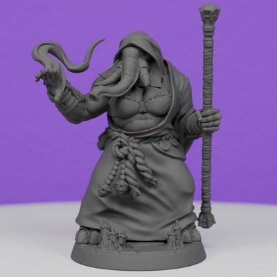Weiblicher Elfenbeinpriester mit Stab und Gussmagie | Artisan Guild Miniaturen