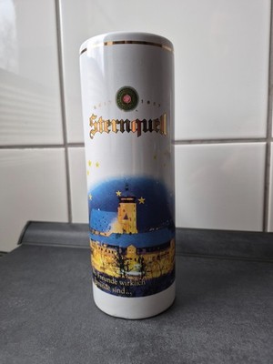 Sternquell Bierkrug Porzellan Goldrand   Weihnachtsmarkt Marienberg  Sammlerkruk