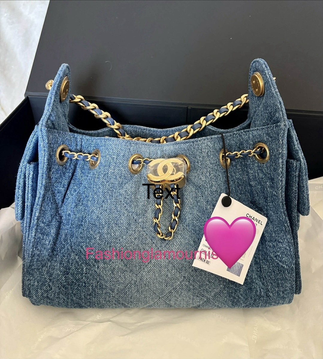 靴/バッグ CHANEL 26P Denim Hobo Bag Mini Gold Hardware Chanel 26P Hobo Bag Small - Gradient Denim Blue with Aged Gold