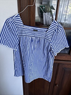 Talbot Blue And White Medium Top NWOT