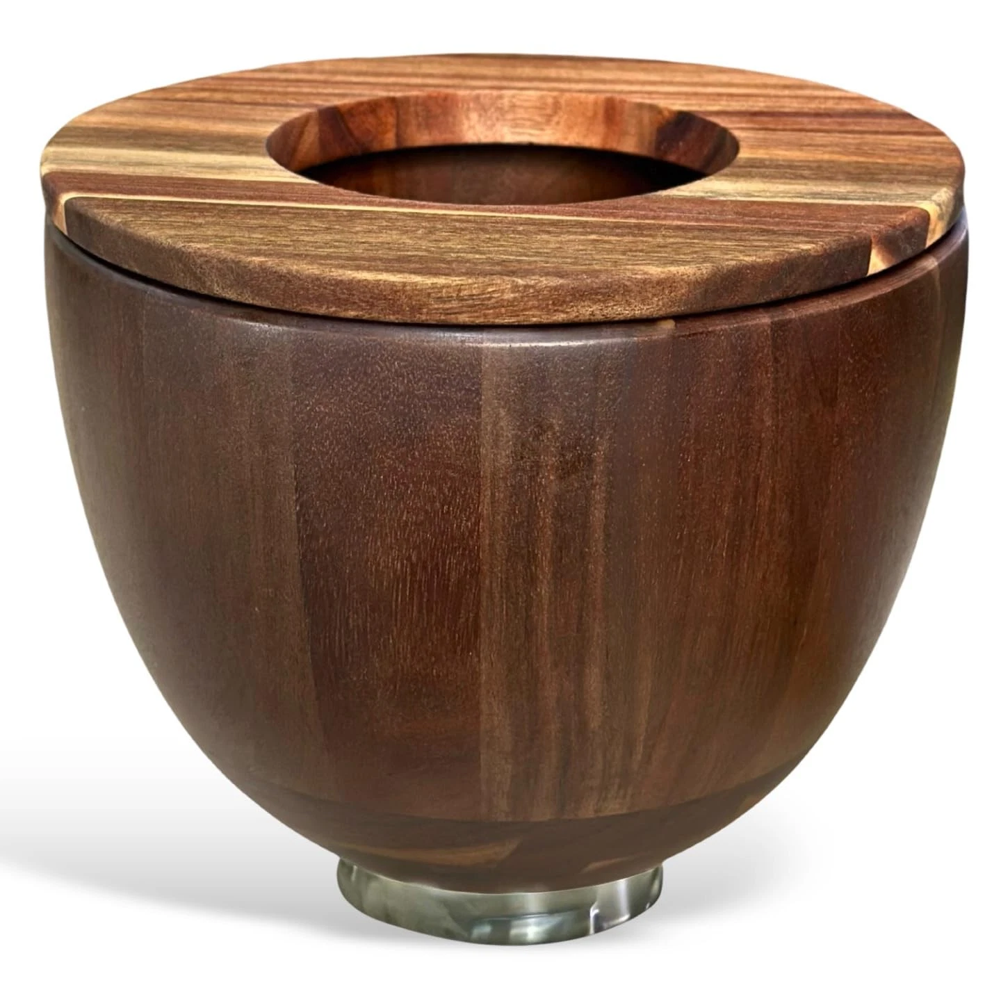 Premium Wooden Mixing Bowl with a Splash-Proof Lid with KitchenAid 4.5 & 5 QT...