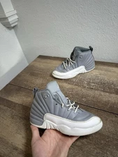 Nike Air Jordan 12 Retro PS Stealth White Cool Grey Size 2Y 151186-015