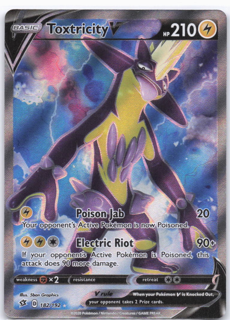 SWSH02: Rebel Clash #182/192 Toxtricity V (Full Art)