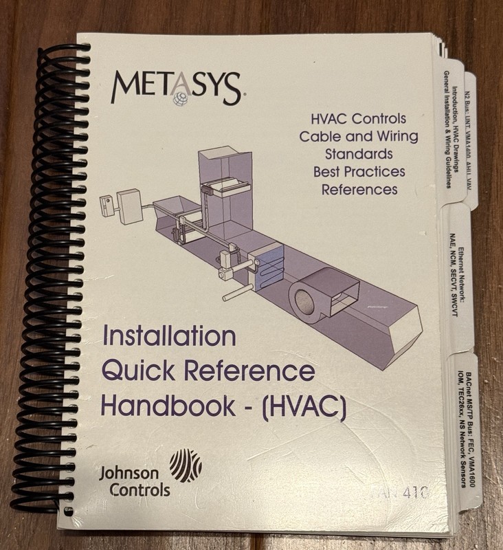 Metasys Installation Quick Reference Handbook - (HVAC) Fan 410: Johnson Controls