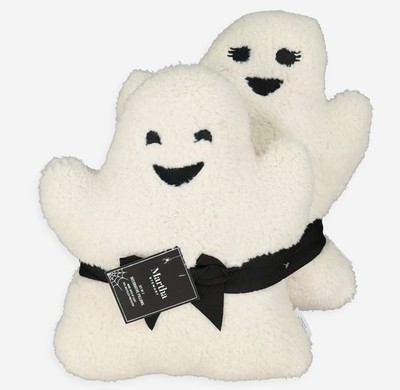 Martha Stewart 2x Geist Halloween Gothic Grusel Kissen Bettwäsche weiß 
