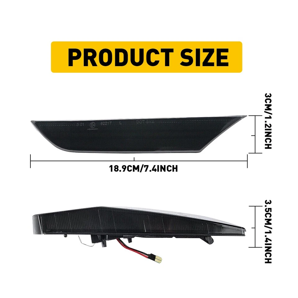 For 2003-2006 INFINITI G35 Sedan Base X LED Side Marker Light Car Lamp 2pcs/Set - Image 2 of 4