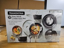 Tramontina 12-Piece Ceramic Non-Stick Pots  Pans Cookware Set w/ Utensils
