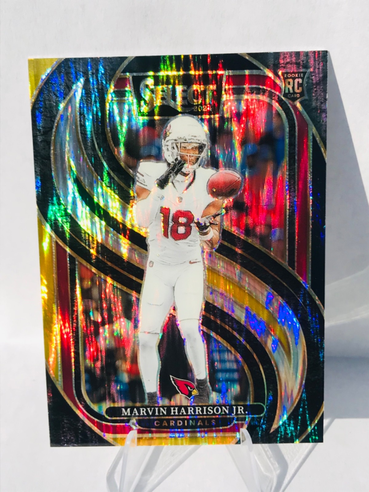 2024 Select MARVIN HARRISON JR Black and Orange Shock Prizm Premier Level (RC)