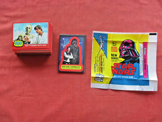 1977 Topps Star Wars Series 2 Red Complete Base Set 67 132 11 Stickers & Wrapp