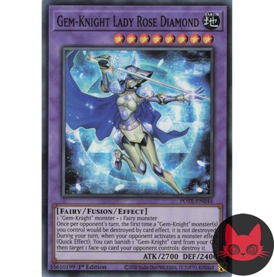 Yugioh Edelsteinritterin Rosendiamant POTE-DE044 Super Rare 1. Auflage NM