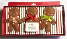 MY MIND'S EYE GARLAND Christmas Gingerbread Man 6 ft FELT BROWN NIB