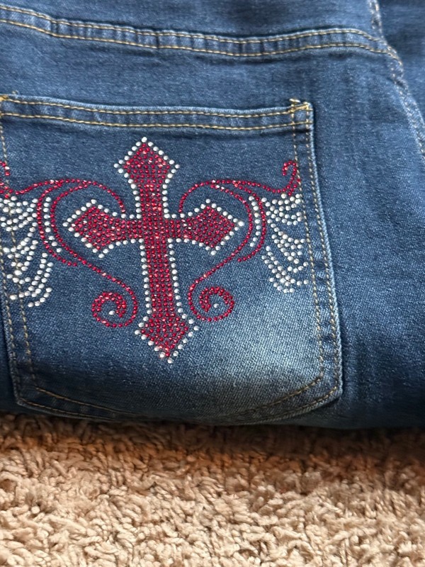 NWT Brand New Romwe Blue Jeans Gorgeous Stitching Size US 8/10