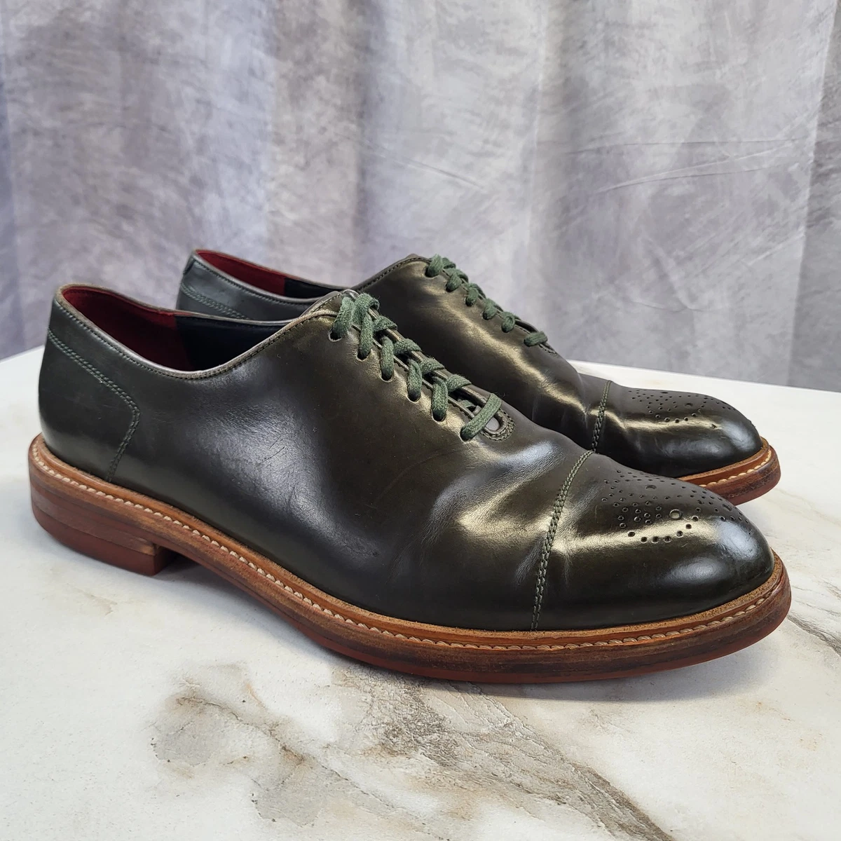 Cole Haan Vintage Made in USA Green Label Brogue Oxford Dress Shoe Size 10.5 Vintage Cole Haan Green Label Men main image 3