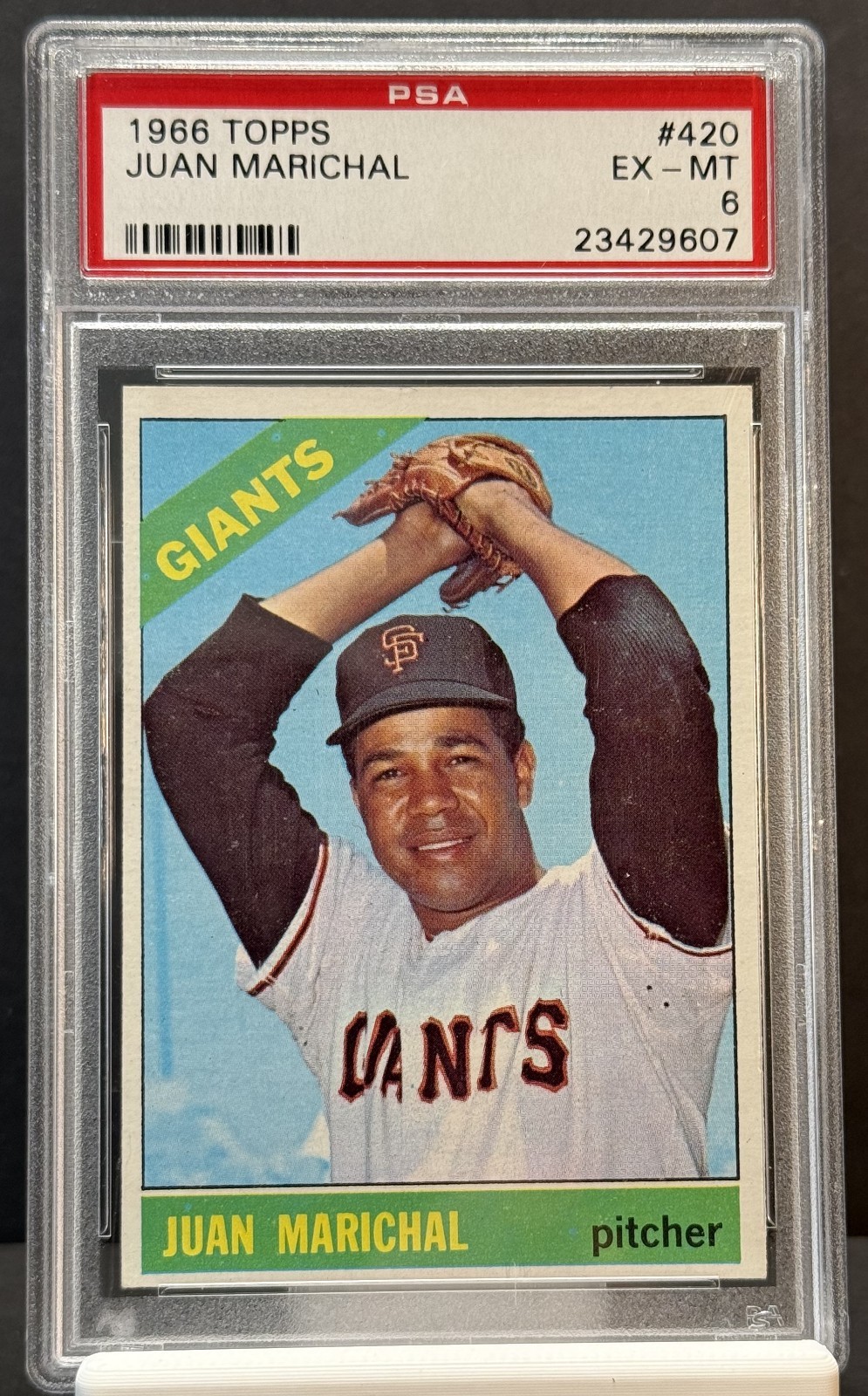 1966 Topps Baseball #420 Juan Marichal PSA 6 HOF San Francisco Giants