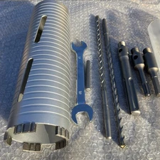 New  3 1/4 inch Diamond Dry Core Drill Bit 8 piece set 10" concrete brick stone
