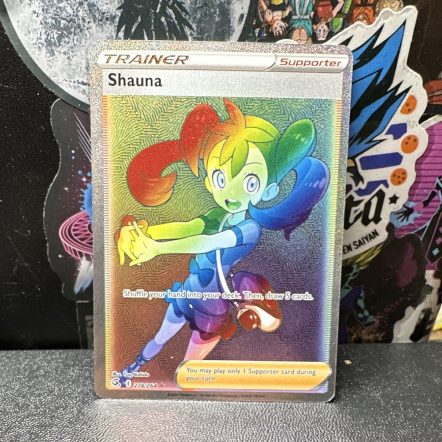 Pokémon Shauna 278/264 Fusion Strike Secret Rare Full Art Holo Trainer Card