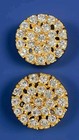 14 Crystal And Pearl-like Buttons. 7 Matched Pairs. Nice Lot!! Ice, Ice, Baby — photo 7