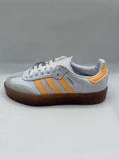 Adidas Sambae J Sneakers, Youth 4, EU 36, White Acid Orange, NEW/DAMAGED BOX
