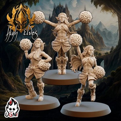 Fantasy Football Miniatures - High Elf Cheerleaders - UGNI