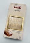 KISS Salon Acrylic French Nude False Nails Medium 28 Nails Glue Included