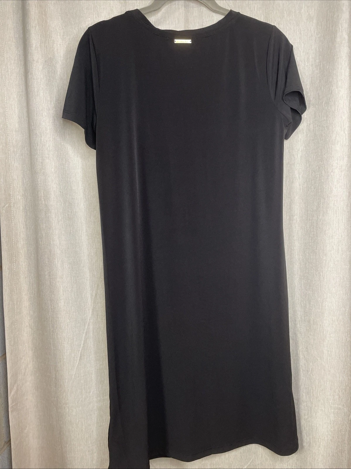 Abito donna Michael Kors nero t shirt colletto borchiato taglia small LBD