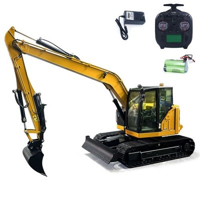Metal 1:14 C308 RC Hydraulic Excavator 4 Valve RTR Digger Extended Arm ST8 Radio