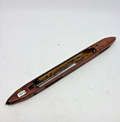 Wooden Boat Shuttle 16'' Metal Points Weaving Weaver JACOB WALDER 3B Left Loom