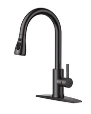 Pull Down Kitchen Faucet with Sprayer, Single Handle, High Arc, Oil Rubbed Bronz