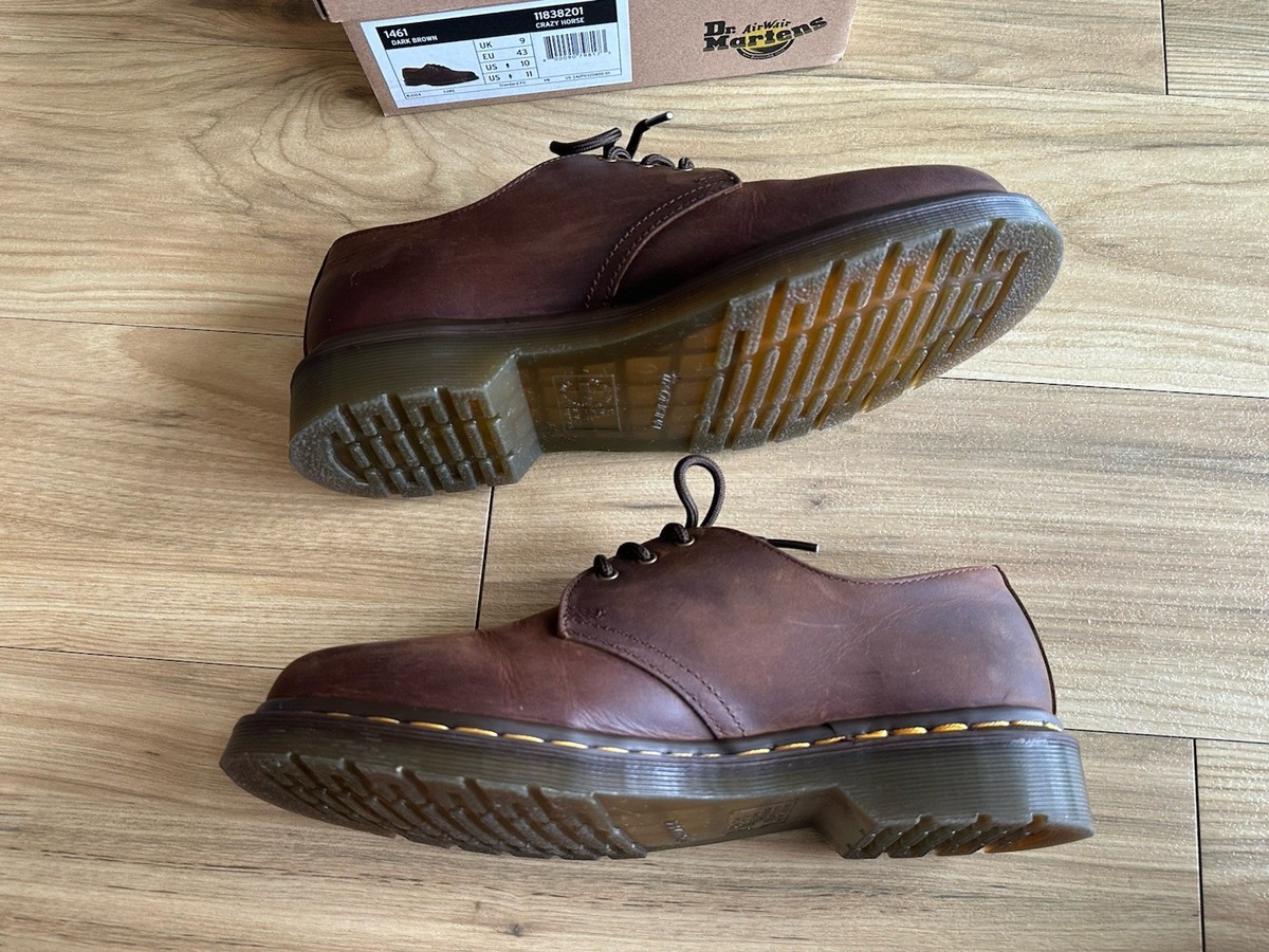 Men\'s Dr. Marten\'s  Brown Crazy Horse Leather Air Wair Oxford Shoes Size 8 Dr. Martens 1461 Crazy Horse Leather Oxford Shoes  main image 2