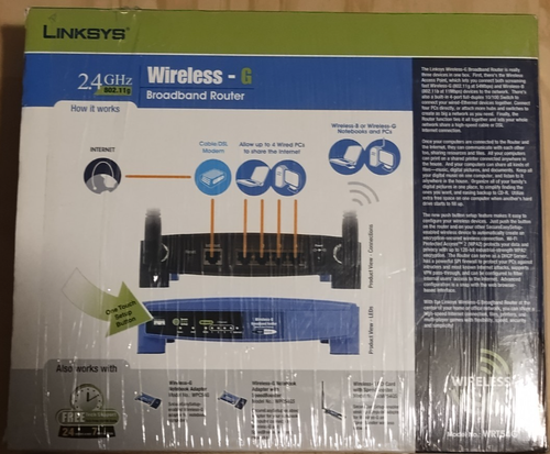 Linksys WRT54G 54 Mbps 4-Port 10/100 Wireless G Router - Picture 6 of 6
