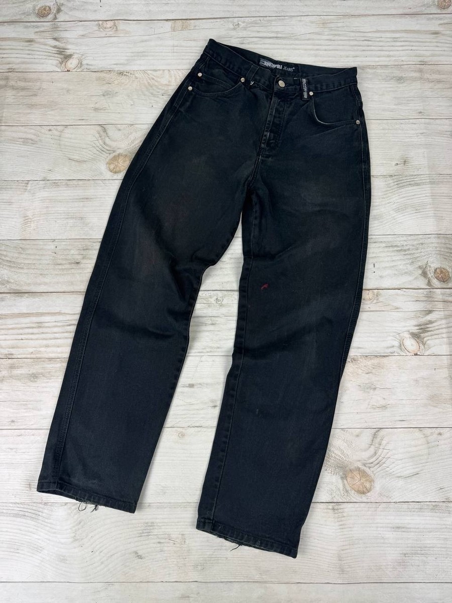 パンツ 90s00s south pole black baggy denim swag Vintage Southpole Jeans Denim Y2K 90s Baggy Distrissed Men Size 29