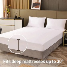 Protector de colchón impermeable, cubrecolchón transpirable silencioso, cama lisa