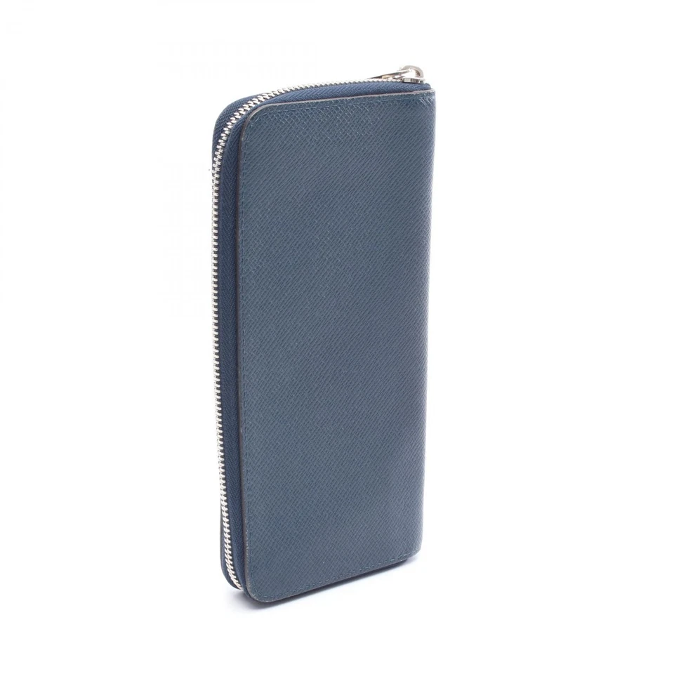 LOUIS VUITTON Zippy Wallet Vertical M30510 Taiga leather Blue Marine Used mens - Image 2 of 4
