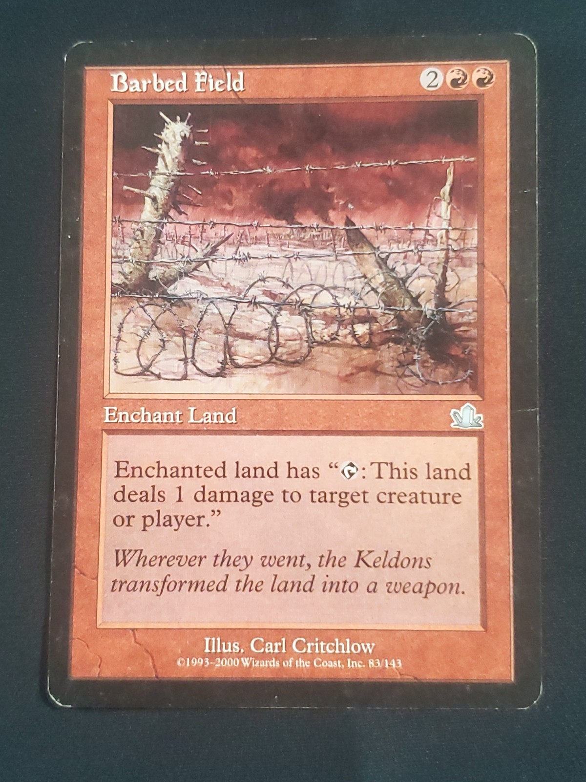 Barbed Field #83 Prophecy Normal HP MTG
