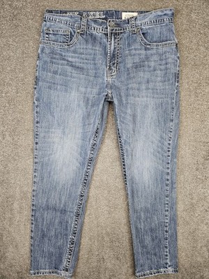 TK Axle Athletic Fit Straight Leg Medium Wash Denim Jeans Mens 36x30 (36x28) 