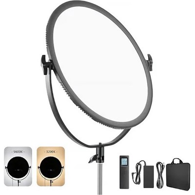 Neewer NL-200ARC LED Video Light Round Panel 3200K-5600K Ultra-Thin with Case