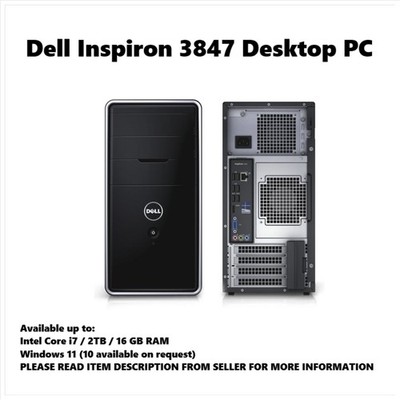 Dell Inspiron 3847 Desktop Tower PC Core i7 16GB RAM SSD Windows 11 HDMI WLAN