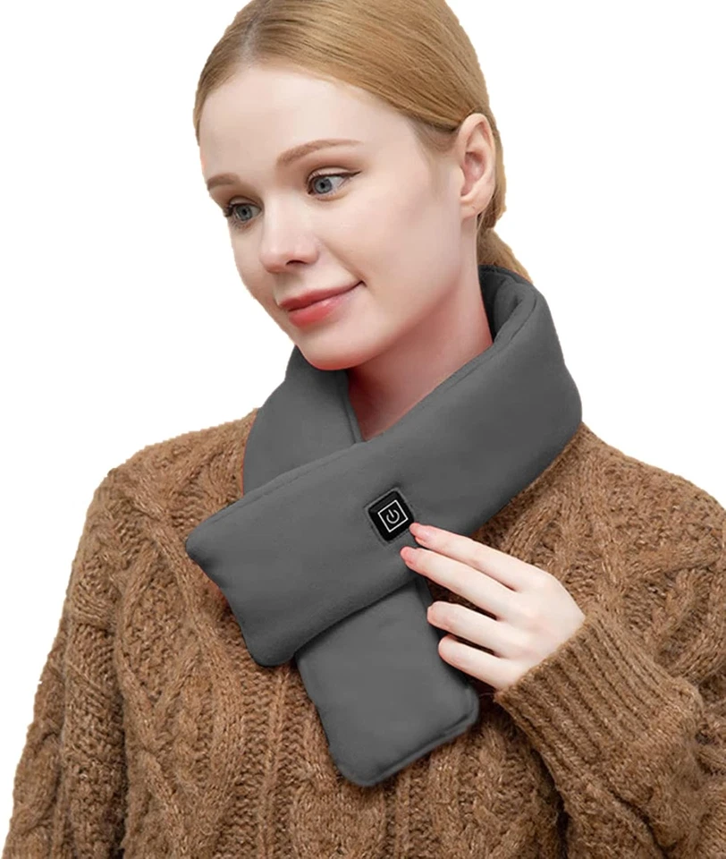 Sciarpa Riscaldante USB Da Donna, Scaldacollo Ricaricabile, Con 3 Livelli Di Tem - Immagine 2 di 4