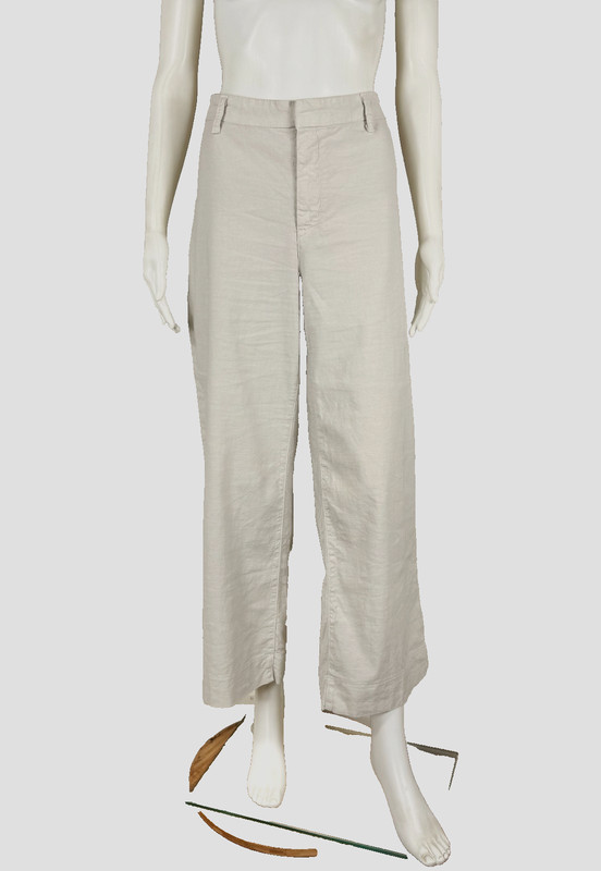 FRANK & EILEEN Wexford Wide-Leg Pant Italian Performance Linen Cement 12 - NTSF