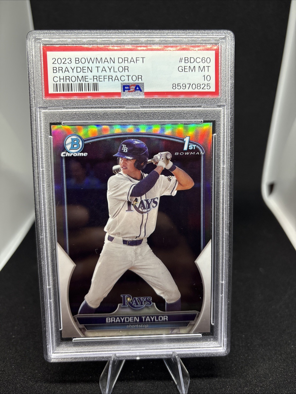 Brayden Taylor 2023 Bowman Draft Chrome 1st Refractor Card #BDC-60 PSA 10