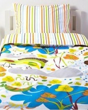 Ikea Nature Twin Duvet Cover Pillowcase Reversible Animal Floral Abstract Multi