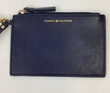 Tommy Hilfiger Women Wristlet Bag Clutch Mini Travel Purse Leather