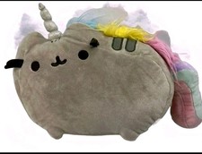 Gund Pusheen Cat Rainbow Pusheenicorn Gray Unicorn 12" Stuffed Animal