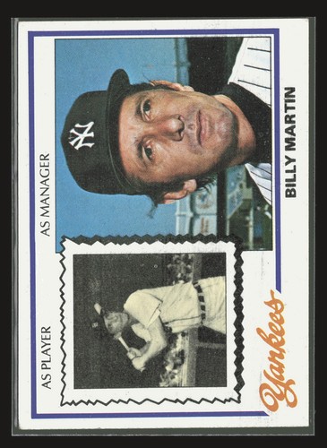 1978 Topps #721 Billy Martin New York Yankees