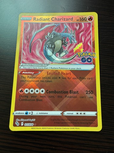 Radiant Charizard 011/078 Pokémon GO Holo
