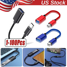 USB-C Type C Male to USB 3.0 Type A Female OTG Adapter Converter Cable Cord lot